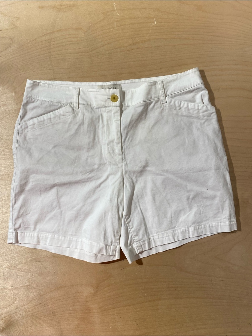 Talbots White High-Rise Cotton Shorts 12P (SA)